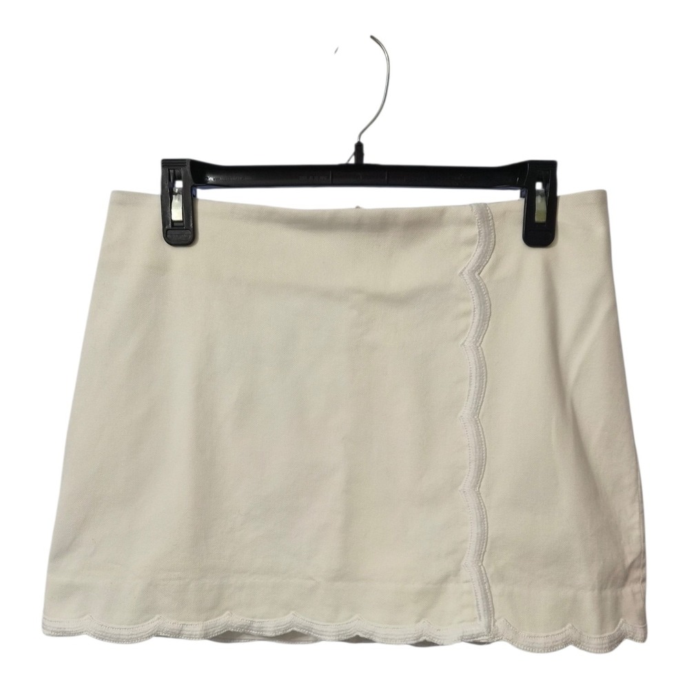 Lilly Pulitzer Michelina Mini Skort White Scallop Trim Golf Tennis Size 6 - Picture 1 of 8